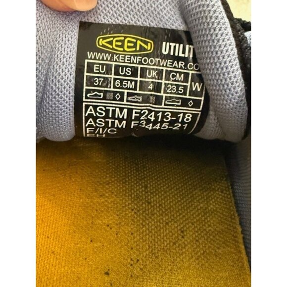 Keen Utility Women Sz 6.5M Vista Safety Black Utility Shoe Sneaker Steel Toe EUC - Picture 8 of 10